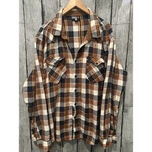 FRYE Mens Plaid Flannel Long Sleeve Snap Button Shirt XXL